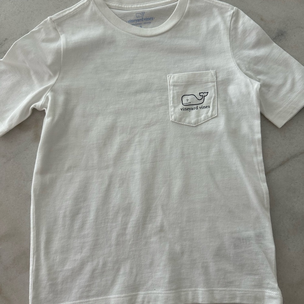 Vineyard Vines Kids White Pocket Tee